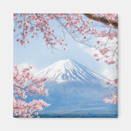 Aimant Glace et neige | Cherry Blossoms Mt. Fuji Japon (Devant)