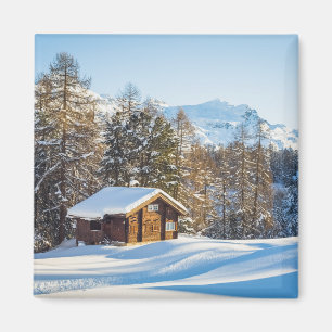 Aimant Glace et neige Journal d'hiver Cabine Alpes suis