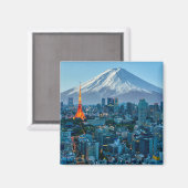 Aimant Glace et neige | Mt. Fuji et Tokyo Skyline (Recto/Verso)