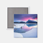 Aimant Glace et neige | Mt. Rundle, Canada (Recto/Verso)