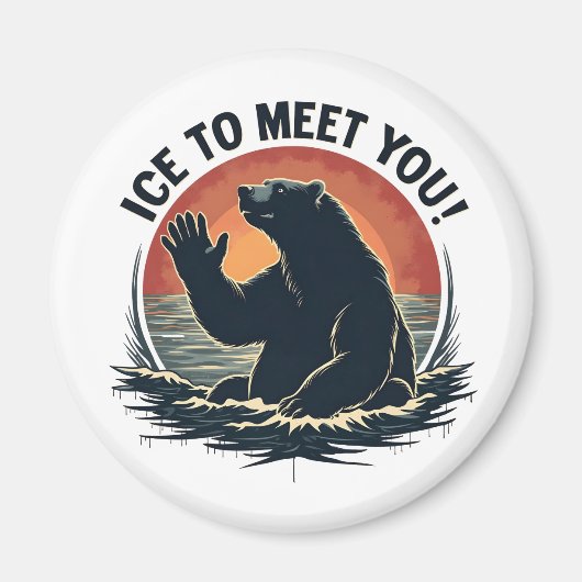 Aimant Glace Pour Vous Rencontrer Ours Polaire Cadeau De  (Devant)