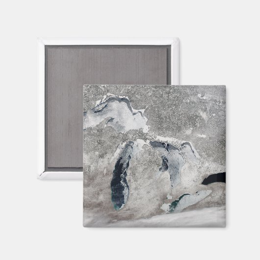 Aimant Glace Sur Les Grands Lacs, États-Unis. (Recto/Verso)