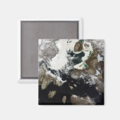 Aimant Glaces de mer et sédiments visibles au Nunavut, Ca (Recto/Verso)