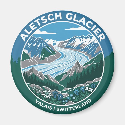Aimant Glacier d'Aletsch Suisse (Devant)