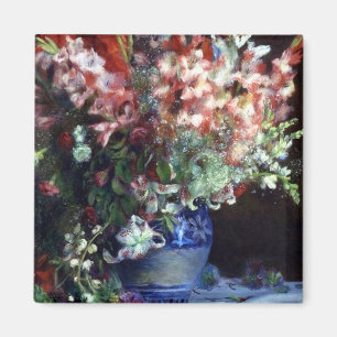 Aimant Gladiolas dans un vase de Pierre Auguste Renoir