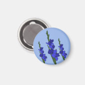 Aimant Gladiole bleue (Recto/Verso)