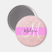 Aimant Glam Blush Rose Rose Parties scintillant or étince (Recto/Verso)