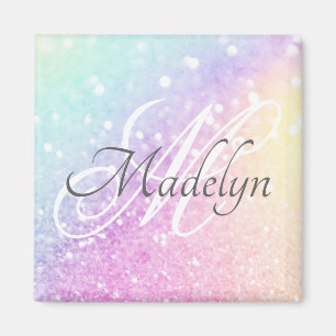 Aimant Glam Iridescent Paillettes Personnalisé Coloré