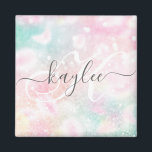 Aimant Glam Parties scintillant rose Pastel Motif fille<br><div class="desc">Personnalisez facilement ce joli motif de parties scintillant de livre rose avec votre nom et/ou monogramme personnalisés.</div>