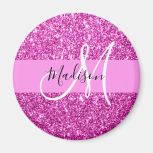 Aimant Glam Pink & Magenta Parties scintillant Étincelle