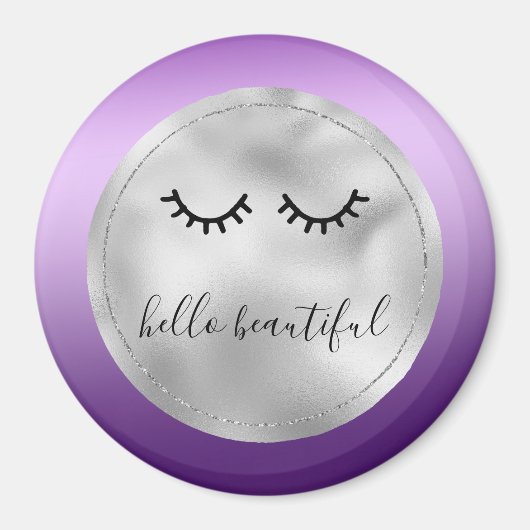 Aimant Glam Silver Purple Black Eyelashes (Devant)