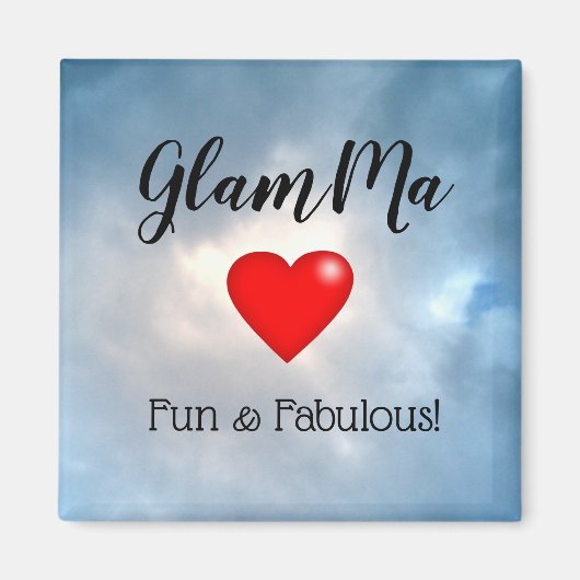 Aimant GlamMa, Fun & Fabuleux ! (Devant)