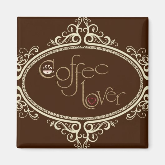 Aimant glamour Louveur de café (Devant)