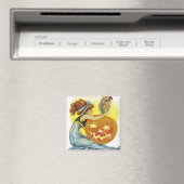 Aimant Glamour vintage d'Halloween (In Situ (Lave-vaisselle))