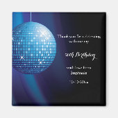 Aimant Glamourous 50e anniversaire Blue Party Disco Ball (Devant)