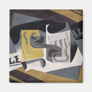 Aimant Glass et Newspaper, 1917 (huile sur le