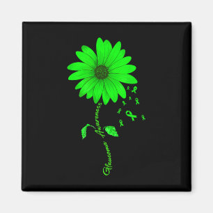 Aimant Glaucome Sensibilisation Tournesol vert