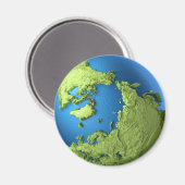 Aimant Globe 3d isolé sur arrière - plan blanc. Pôle Nord (Recto/Verso)