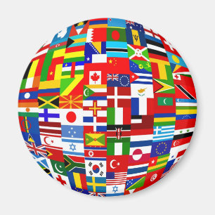 Aimant Globe de drapeau