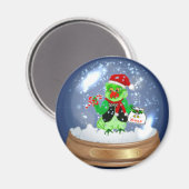 Aimant globe de neige de perroquet (Recto/Verso)