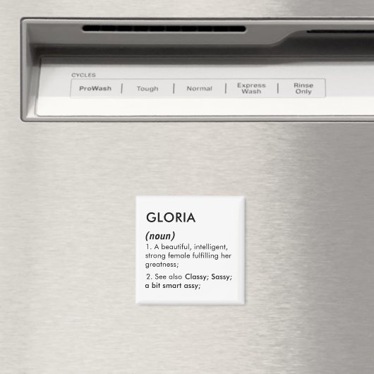 Aimant Gloria name, Editable name, Custom name (In Situ (Lave-vaisselle))