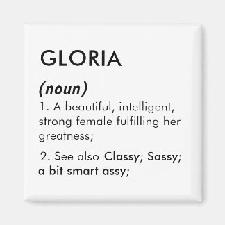 Aimant Gloria name, Editable name, Custom name