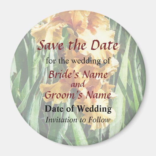 Aimant Glory Celtic Irises Sauvez la date (Devant)