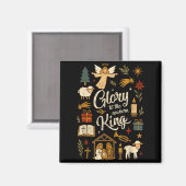 Aimant Glory To The Newborn King Christmas Nativity Scene (Recto/Verso)