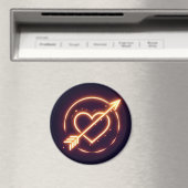 Aimant glowing image of a heart with cupid's arrow (In Situ (Lave-vaisselle))