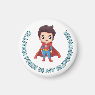 Aimant Gluten Free est ma super-puissance - Comic Hero Ce