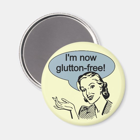 Aimant Glutton de régime humoristique gratuit (Recto/Verso)