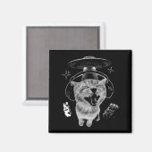 Aimant Gnarp Cat Silly Alien Cat Meme Brainrot Funny Meme (Recto/Verso)