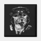 Aimant Gnarp Cat Silly Alien Cat Meme Brainrot Funny Meme (Devant)