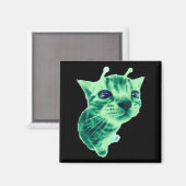 Aimant Gnarp Chat Silly Alien Chat Mème Brainrot Mème Drô (Recto/Verso)