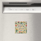 Aimant Gnome a flower motif design (In Situ (Lave-vaisselle))