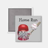 Aimant Gnome de baseball de circuit (Recto/Verso)