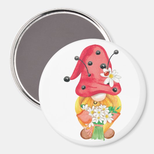 Aimant gnome d'été 1 (Recto/Verso)