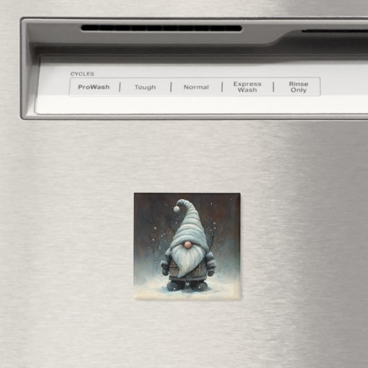 Aimant Gnome d'hiver dans une forêt de neige (In Situ (Lave-vaisselle))