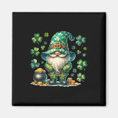 Aimant Gnome drôle de la Saint-Patrick avec pot de la Sai (Devant)