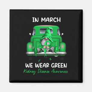 Aimant Gnome Et Camion En Mars Nous Portons Green Kidney 