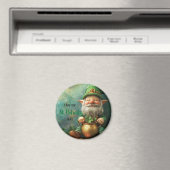 Aimant Gnome Leprechaun et Pot of Gold St. Patrick's Day (In Situ (Lave-vaisselle))