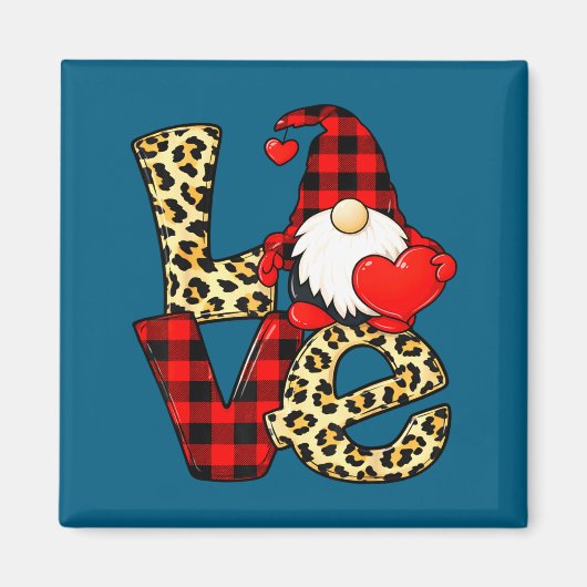 Aimant Gnome Love Valentine Gnomes Valentines Day Men Wom (Devant)