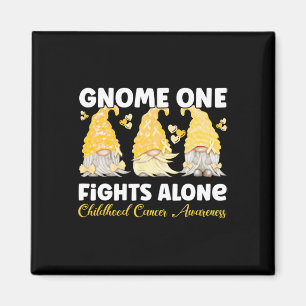 Aimant Gnome One combat seul Gold Chilhood Cancer Aware