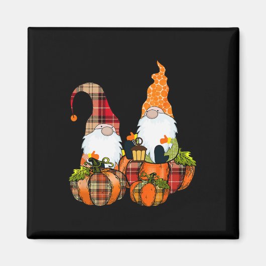Aimant Gnomes citrouilles Automne Mignons Halloween Thank (Devant)