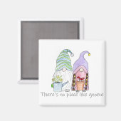 Aimant Gnomes du jardin de printemps (Recto/Verso)