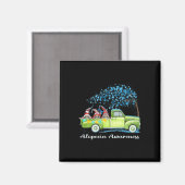 Aimant Gnomes équitation Camion Alopecia Sensibilisation (Recto/Verso)