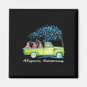 Aimant Gnomes équitation Camion Alopecia Sensibilisation (Devant)