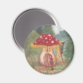 Aimant Gnomes et champignons de vacances (Recto/Verso)