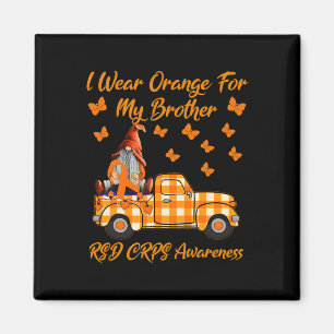 Aimant Gnomes Je Porte Orange Pour Mon Frère Crps Rsd Con