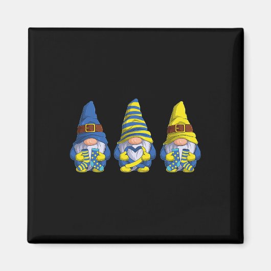 Aimant Gnomies Down Syndrome Sensibilisation Jour Cadeaux (Devant)
